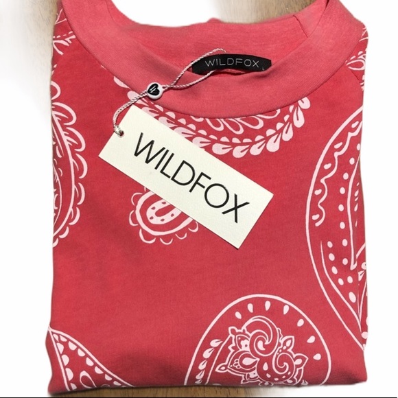 Wildfox Tops - WILDFOX NWT Women’s Paisley Print Sweatshirt L